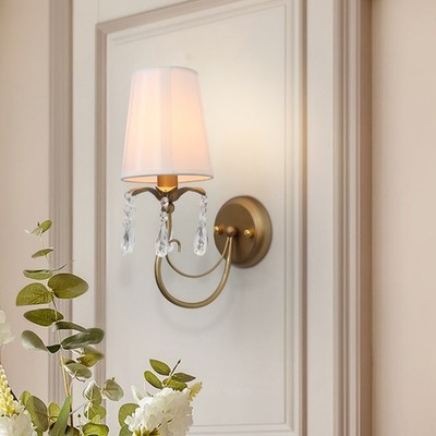 1-light Gold Wall Sconces Bathroom Light Fixtures Vintage Wall Lamp Hallway E12