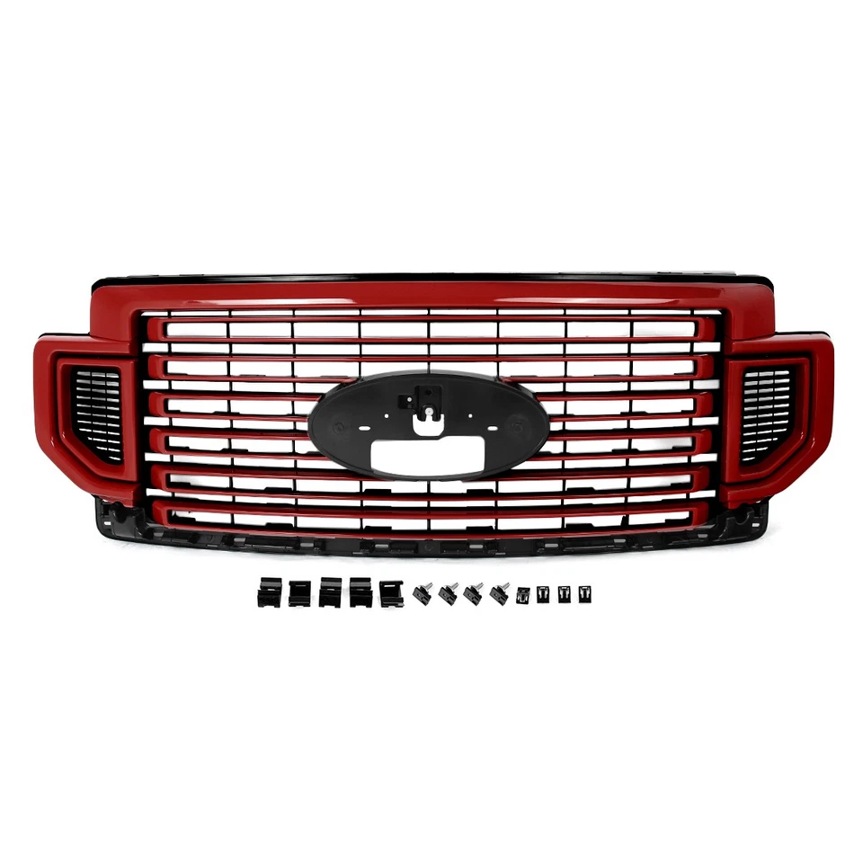 Rapid Red Front Bumper Grille Grill For Ford F-250 F-350 F-450 Super Duty 20-22 - Изображение 2 из 4