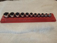 Snap On 11 Pc. 38 Drive Sae Shallow 6 Pt. Yfs Socket Set 211yfs Vguc 
