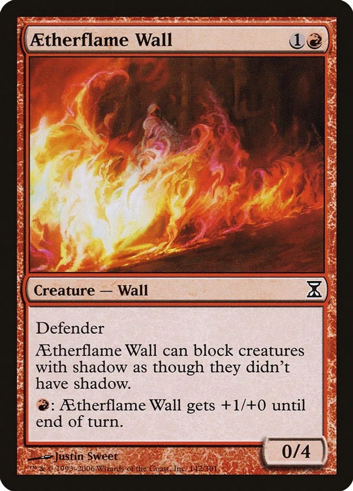 2006 Magic: The Gathering Time Spiral Aetherflame Wall (#142, C, Lightly Played)