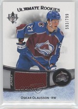 2022 Upper Deck Ultimate Collection Rookies Jersey /799 Oskar Olausson #105 0c3