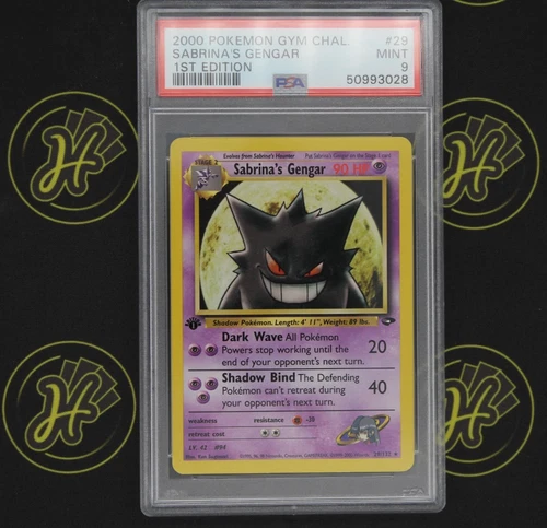Sabrina’s Gengar 29/132 Gym Challenge 1st Edition Pokémon Card MINT PSA 9