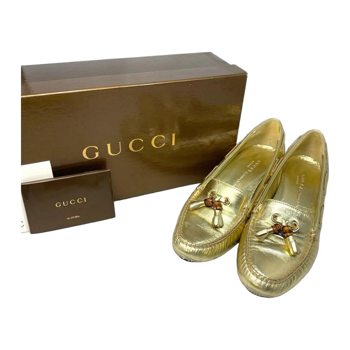 Gucci Gold Flats for Women for sale | eBay