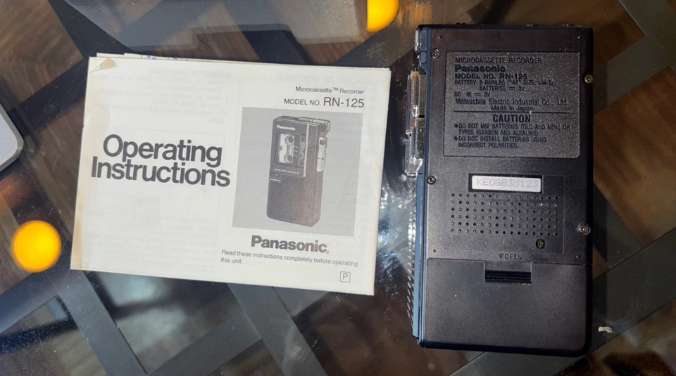 Vintage Panasonic Microcassette Recorder RN-125 Voice Activation VAS Handheld EX - Image 4 of 4