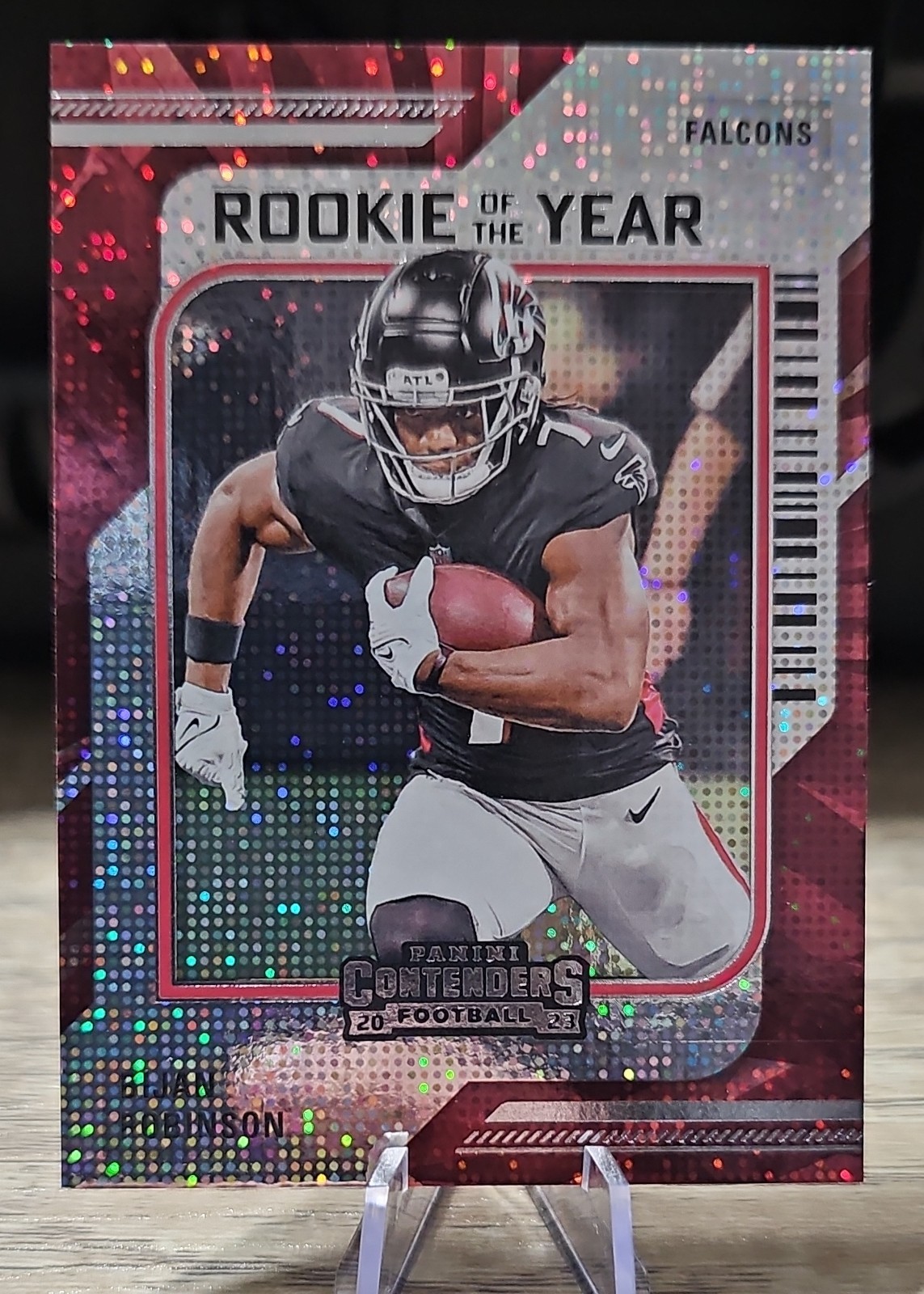 2023 Panini Contenders - Rookie of the Year Contenders Bijan Robinson #3 (RC)