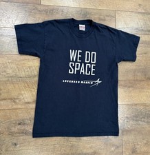 Vintage 90s Lockheed Martin We Do Space Slogan Graphic Tee Navy Large Made In US