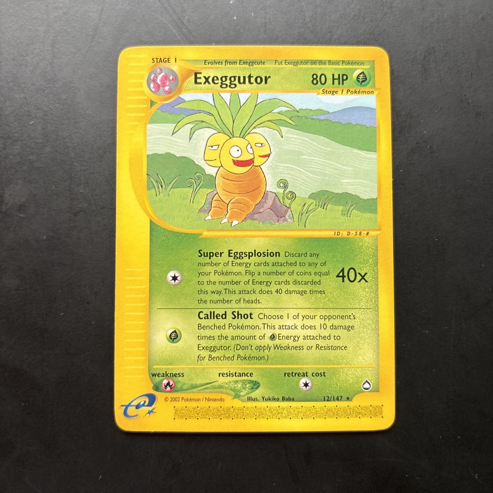 Exeggutor - 12/147 - Pokemon Aquapolis Non-Holo Card NM