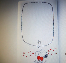 Pottery Barn Kids Peanuts Snoopy Hearts PICTURE PERFECT Crib Fitted Sheet NIP