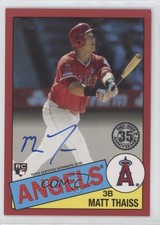 2020 Topps 1985 Baseball Series 2 Red 18/25 Matt Thaiss #85A-MT Auto nd3