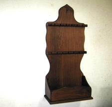 Vintage SPOON Rack Display Holder For 13 Souvenir Teaspoon Collection Shelf MCM