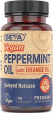 DEVA Nutrition Premium Vegan Peppermint Oil with Orange 90 Count (Pack of 1) 