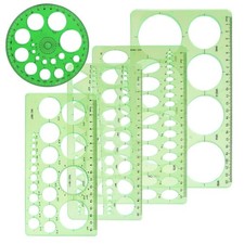 5 Pieces Circle Template - Plastic Circle and Oval Measuring Templates Circle...