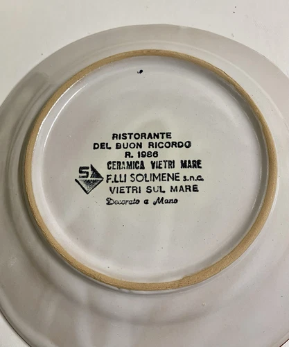 Set Of 2 Ristorante Da Gianni Spigola Del Buon Ricordo Mannheim Fish 9.0” Plates - Picture 6 of 10