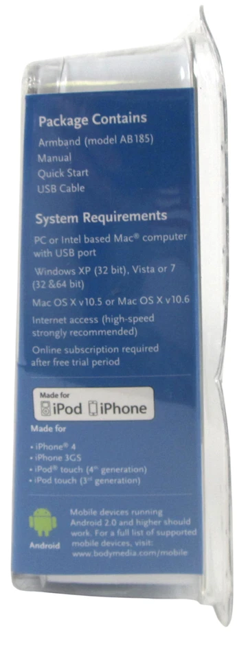 BodyMedia Fit On-Body Wellness Monitor Link Brazalete Bluetooth Nuevo Sellado Foto 3 de 4