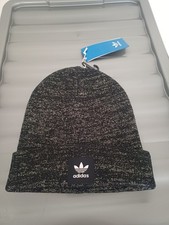 Image of New Adidas Beanie Hat One Size Black/Silver