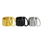 10 Pcs 25 mm Metal Flat Split Circular Keychain Hoops & Loop Keyring Connector