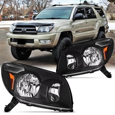 Pair Headlights Assembly Set For 2003 2004 2005 Toyota 4Runner Limited SR5 Sp...