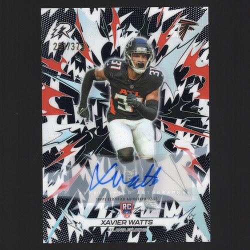XAVIER WATTS 2025 Topps Resurgence #105 Black & White AUTO/375 Rookie RC FALCONS