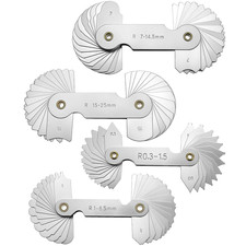 4 Pack Radius Gauge Set Precision Stainless Steel Measurement Tool