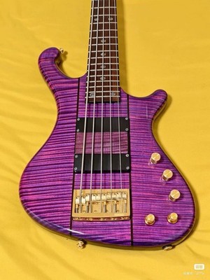Electric Bass Guitar Freedom Dulake 5st Custom Flame Maple Top 