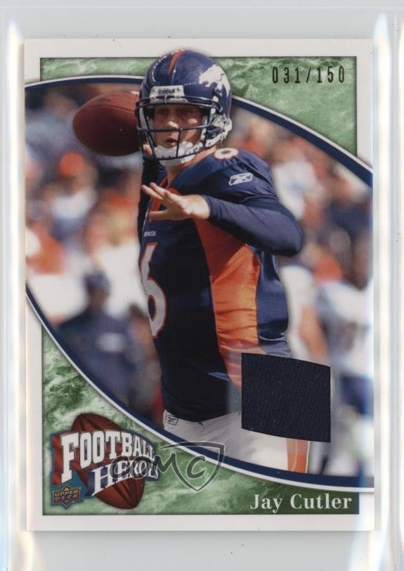 2009 Upper Deck Football Heroes Green Jerseys 31/150 Jay Cutler #10 0t1f