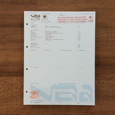 THE VIRGIL READER, VOLUME 001 FIRST EDITION IN-HAND | eBay