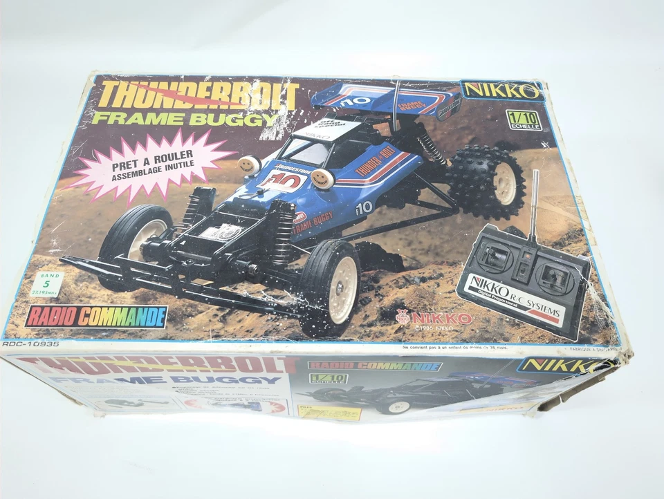 Vintage RC 1/10 Nikko Frame Buggy THUNDERBOLD - Voiture année 1986 - Photo 1/4