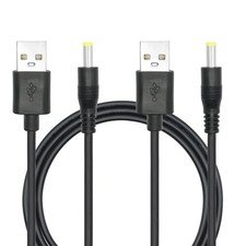 2 PCS 3FT USB A to DC 4.0mm x 1.7mm Power Cord 5V 3A Power Charging Cable