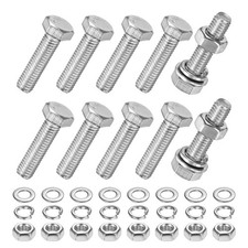 10-Pack Hex Head Screw Bolt with Nuts Flat  Lock Washers M5x20mm