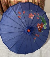 Blue Decorative Bamboo Umbrella
