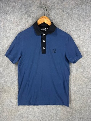 Fred Perry x Raf Simons Polo Mens Size 38 Navy Cotton Mod Casuals Terraces
