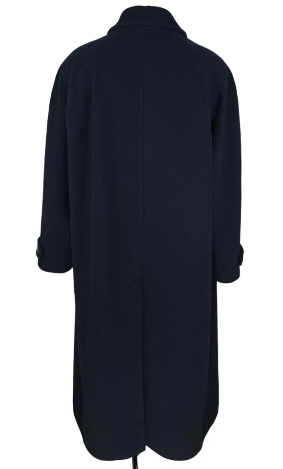 Hugo Boss Bertone Mens Navy Wool Long Coat Overcoat Size UK/US 48 (XXXL) - Image 2 of 4