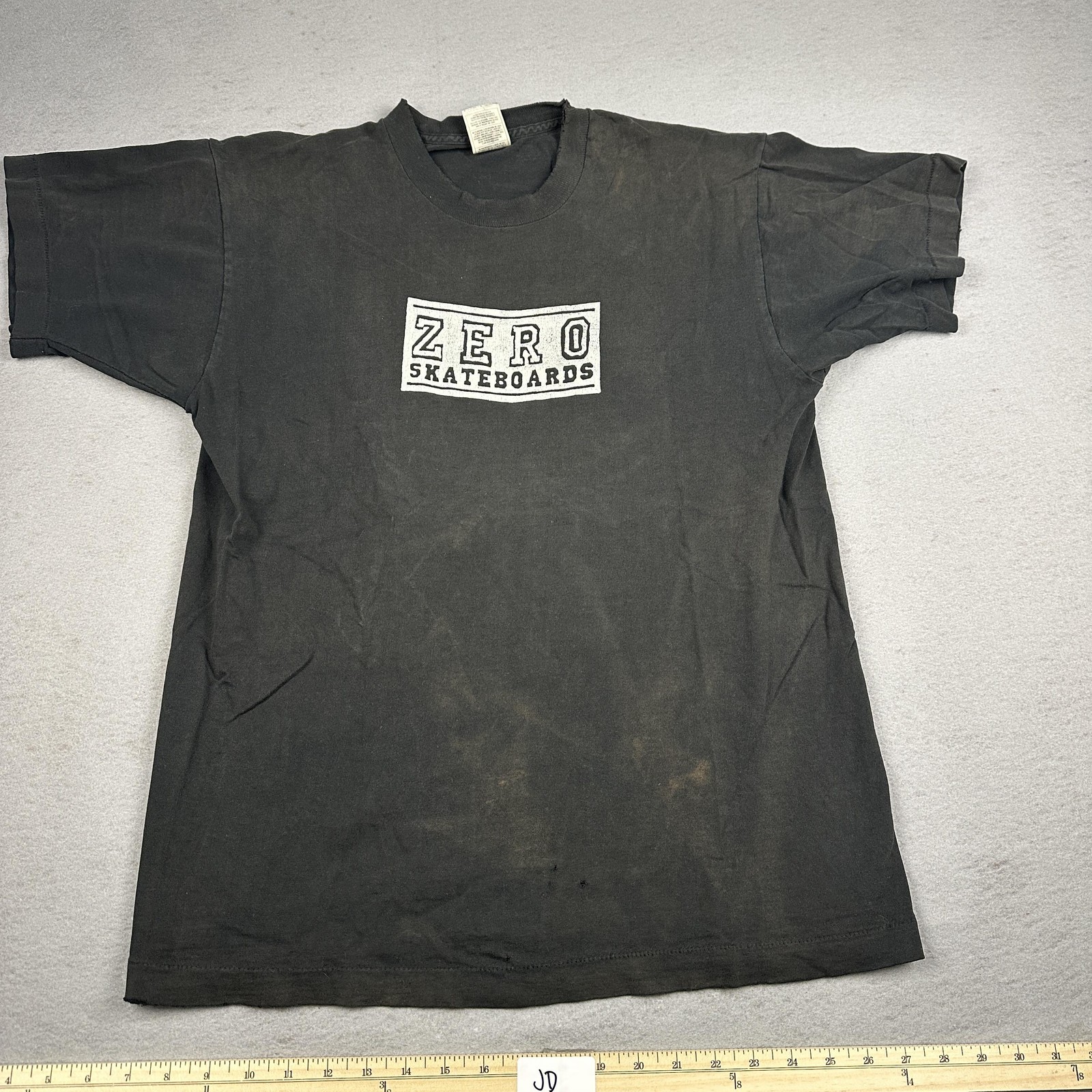S Shirt Mens Large Black Skate Graphic Logo Tee 90s
