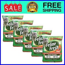 Feline Fresh Non- Clumping Natural Pine Pellet Cat Litter, Unscented, 20lb,5pack 0.49 per pound