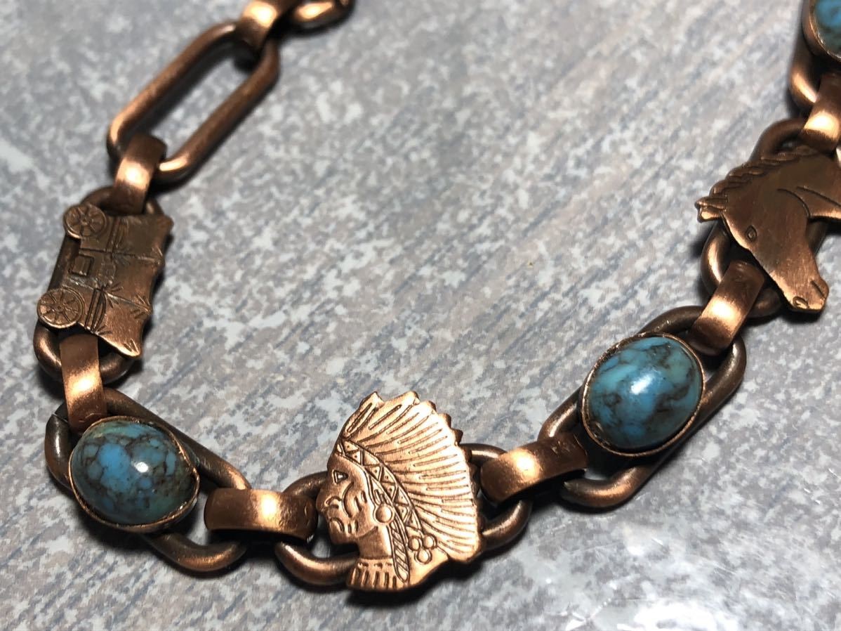 Solid copper turquoise bracelet SOLID COPPER copp… - image 3