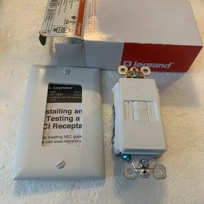 Legrand Pass Seymour Dead Front GFCI WHITE 20A 125VAC Self-test Hot tub Spa