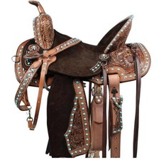 Barrel Racing Western Leather Horse Saddle Wooden Tree Handmade Trail Equestrian