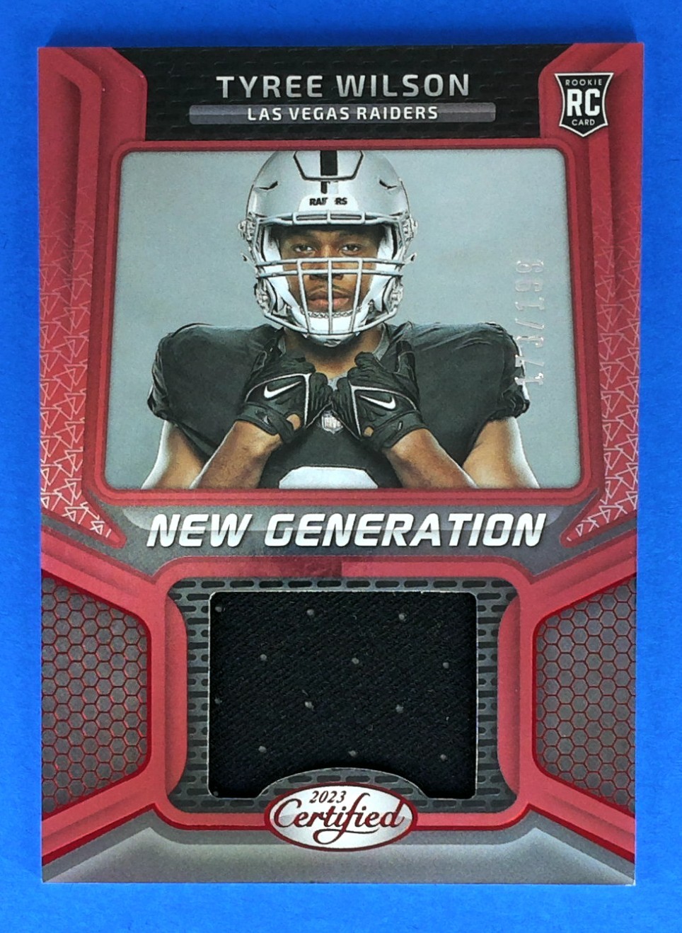 Tyree Wilson Panini Certified New Generation Jersey #NGJM31 Red Mirror