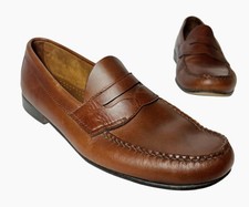 G.H. Bass Weejuns Mens 10.5 D Handcrafted Brown Penny Loafer Casual Moc Toe