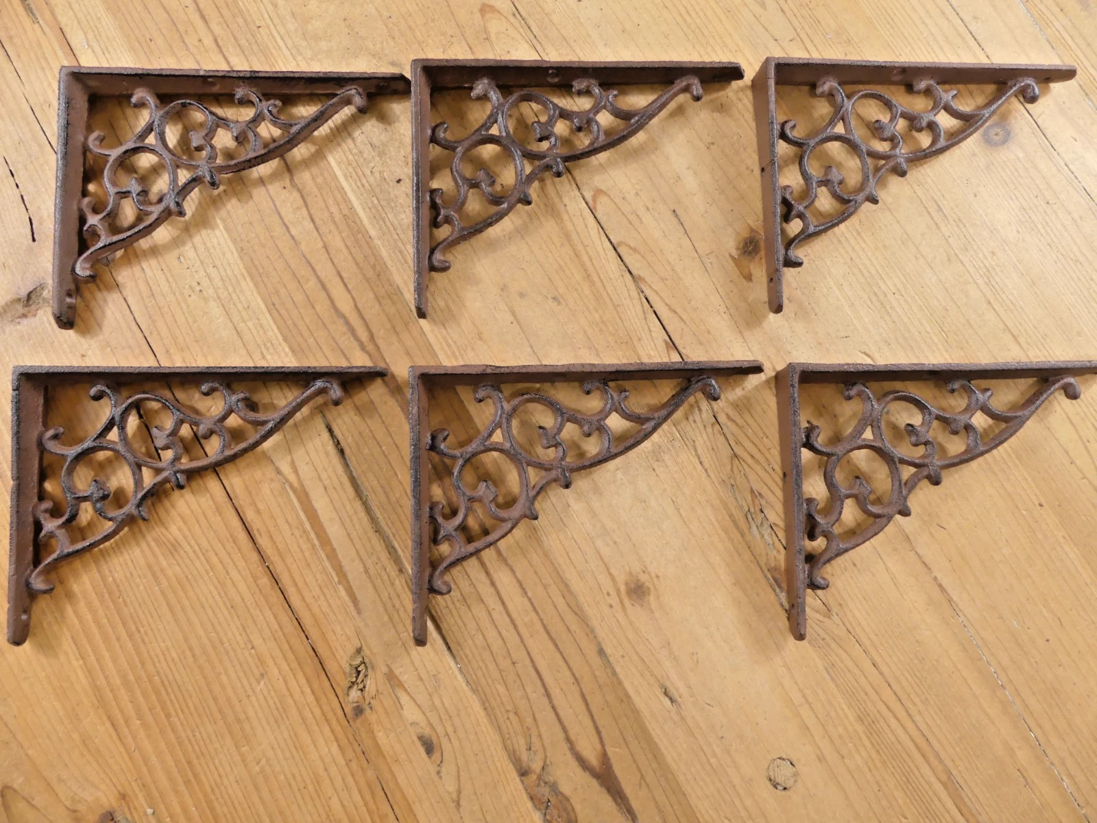 6 Antique Style Shelf Brace Wall Bracket Cast Iron Brackets Vine Garden Shed
Opens in a new window o