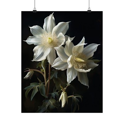 Columbine Flower Art Print, Flower Painting, Flower Décor, Floral Art Print