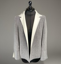 Liz Claiborne Vintage Y2K, New Blazer SZ 6  Luxe Looks  Tweed Black/Ivory Lapel
