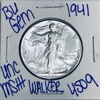 1941 BU UNCIRCULATED LIBERTY WALKING SILVER HALF DOLLAR AUTHENTIC U.S. MINT 4509