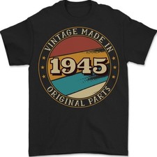 81st Birthday Vintage Made In 1945 Mens T-Shirt 100 Cotton