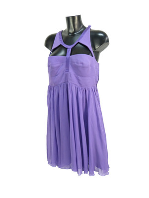 VERSACE FOR  H&M Kleid Seide GR 40 lila 100% SEIDE   ( S 9144 )