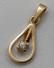 9ct Gold Cz Pendant
