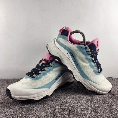 Merrell Womens Size 10 Sweaty Betty Moab Speed Gore-Tex Hiking Shoes Blue Smoke