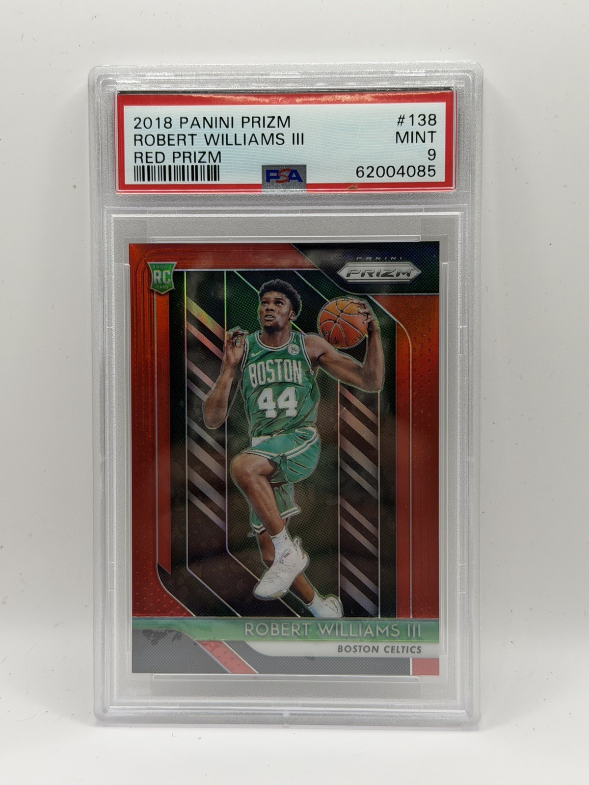 2018 Panini Prizm Robert Williams III Red Prizm Rookie #/299 PSA 9 #138 TRUE RED