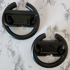 Nintendo Switch Steering Wheels Accessories Attachment Set of Two BLACK