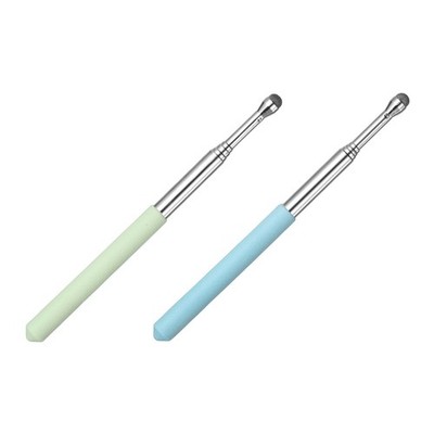 2 PCS Pointer Finger Stick, Retractable Teacher Pointer, Blue/Green